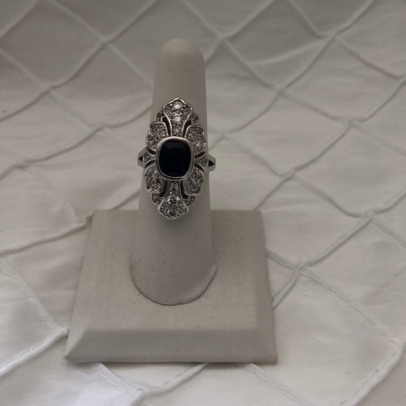 Nolan Miller Silver and Blue Ring - Picture 2 of 8